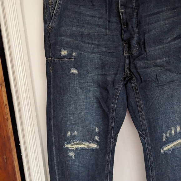 MAN X ONE TEASPOON Mr. Browns Indigo Linen Blend Relaxed Leg Jeans Size 30 R - Picture 3 of 12